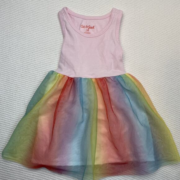 Cat & Jack Tulle Rainbow Dress Bundle With Bloomers - Picture 5 of 8
